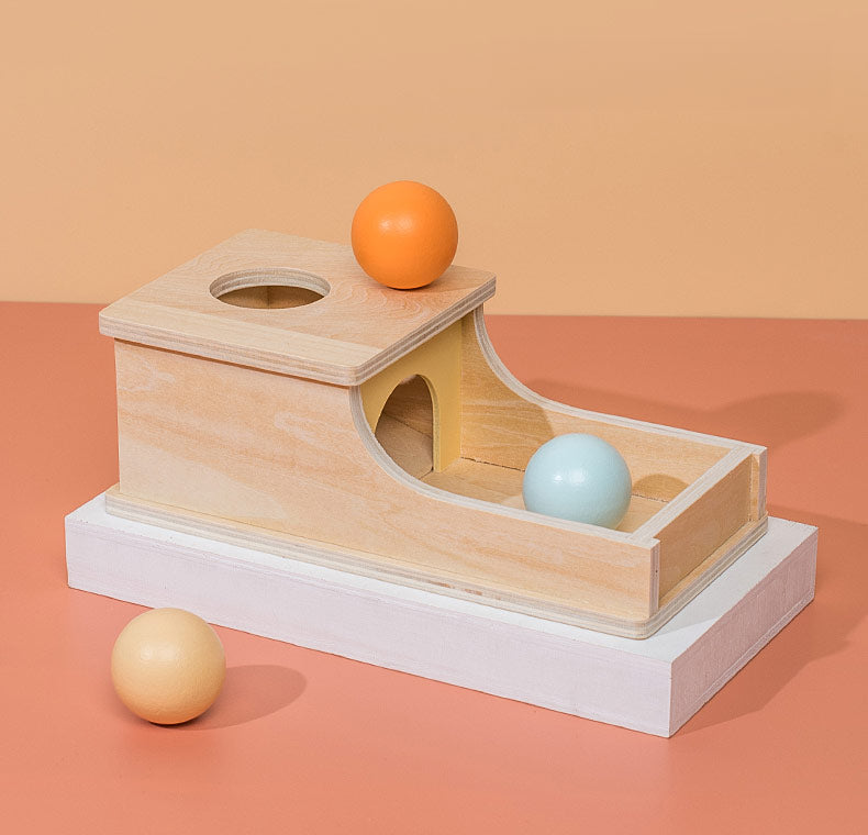 Object Permanence Box with Colorful Ball Drop Feature